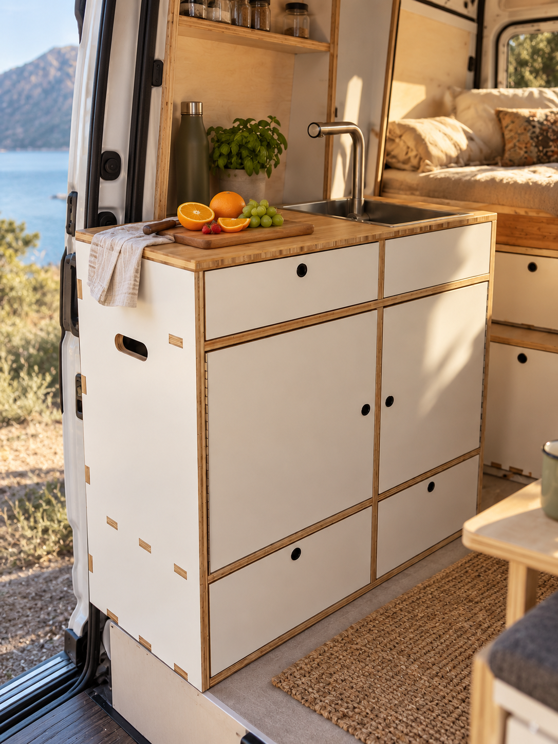 Lightweight camper kitchen